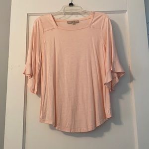 3/4 Sleeve light pink Loft shirt (Size L)